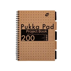 Blok Pukka Pad špirala indeks A4+ 225 x 297mm 200 strani/80gr.črte natur 9566-KRA