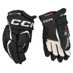 Hokejske rokavice CCM JetSpeed FT6 Senior, črno-bele, velikost: 14