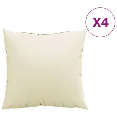 vidaXL Blazine za kavč 4 kosi krem 50x50 cm blago