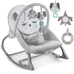 Nukido Gray Vibrating Rocking Chair - Multifunctional Baby Bouncer