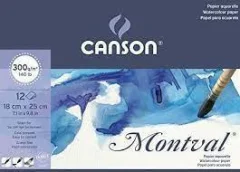 Blok akvarelni Montval 18x25cm 300 g, 12 listni; Cold Pressed