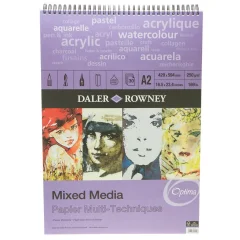 Skicirka spirala Mixed Media 250g A3, 30 listna