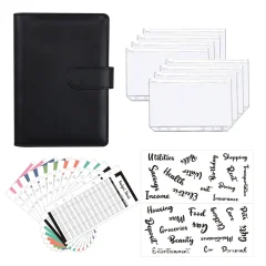 Macaron Binder Budget Planner Set Black